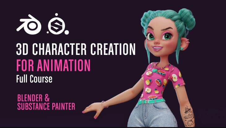 3D Character Creation for animation in Blender & Substance Painter