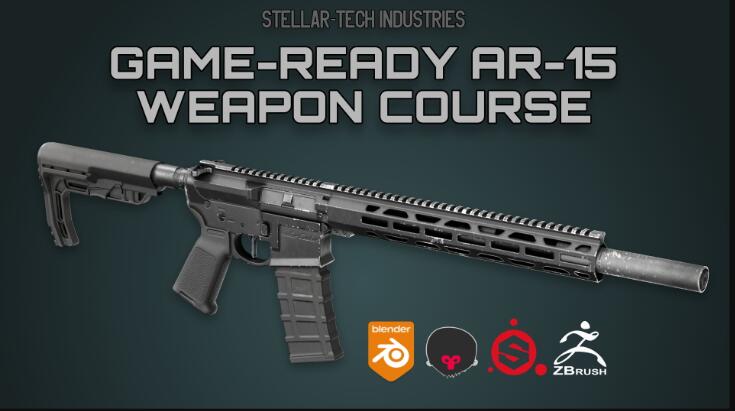 Blender - Game Ready Ar-15 Weapon Course Tutorial