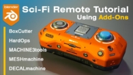 Blender Sci-Fi Remote Tutorial – Using Add-Ons
