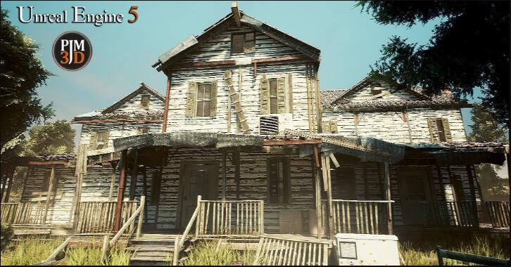 UE4 Abandoned wooden house modular V02Pro Updated 009