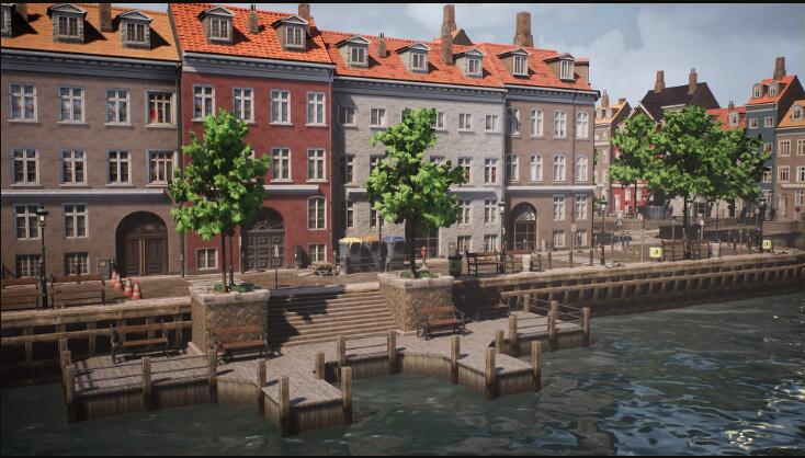 Unreal Engine - Nordic Harbour - Modular City Building Kit