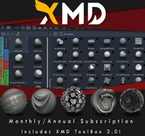 All XMD Brushes, IMMS, v3.0 – Brushes for ZBrush