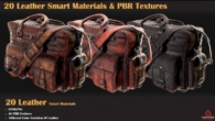 20 Leather Smart Materials + PBR Textures