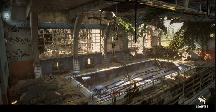 Unreal Engine - Abandoned Swimming Pool Environment 4.27